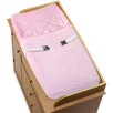 Pink Chenille and Satin Changing Pad Cover