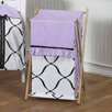 Purple, Black and White Princess Laundry Hamper