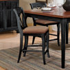 Cafe Xpress Provence Counter Stool in Distressed Amaretto with Seville Bisque Fabric