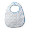 Certified Organic Cotton Baby Bib in Pastel Blue with Mod Circles on Ivory