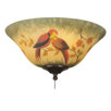 Hand-painted Parrot Ceiling Fan Glass Shade