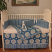 Medallion Blue 4 Piece Crib Bedding Set