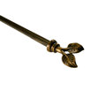 Leaf Curtain Rod in Antique Gold