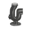 Adjustable Trap Standard for 2" Iron Pipe Connection with Cleanout Plug and Strainer