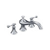 Revival Bath-Mount High-Flow Tub Faucet Trim with Traditional Handles