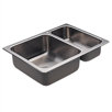 Camelot  25" x 18" Unequal Double Bowl Drop-In Sink