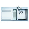 Mythos 39" Stainless Steel Right Hand Double Bowl Kitchen Sink