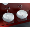 Tulip Porcelain Vessel Sink with Overflow in White