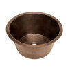 Small Round Copper Bar Sink with Flat Bottom