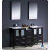 Torino 36" Modern Bathroom Vanity with Side Cabinet and Undermount Sink