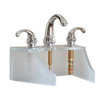 Drains and Accessories Frosted Glass Faucet Stand
