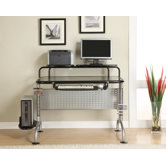 Computer Desk with Glass Top