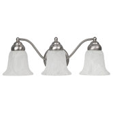 Three Light Bath Vanity in Matte Nickel