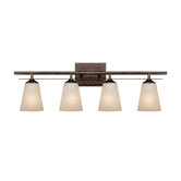 Soho Four Light Bath Vanity in Rustic