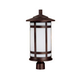 Mission Hills Outdoor Post Lantern in Burnished Bronze