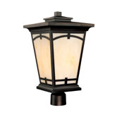 Dakota One Light Outdoor Post Lantern in Burnished Bronze