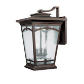 Dakota Three Light Outdoor Wall Lantern in Burnished Bronze