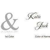 Katie and Jack Monogram Wall Decal