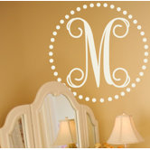 Fancy Dot Monogram Wall Decal