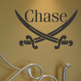 Personalized Pirate Swords Wall Decal