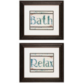 Bath / Relax Framed Art (Set of 2)