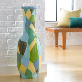 Medium Patchwork Round Decorative Vase