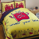 Monsters Duvet Collection in Yellow and Blue