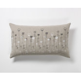 Flower Bed Pillow in Black and White