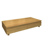 Hadlee Contemporary Oak Livingroom 2 Drawer Coffee Table
