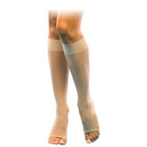 Women's Sheer Fashion 15-20 mmHg Open Toe Knee High Sock