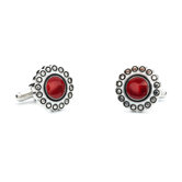 Dial Cufflinks in Red / Black