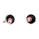 Graduated Circles Cufflinks in Black