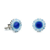 Dial Cufflinks in Royal Blue