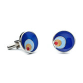 Graduated Circles Cufflinks in Royal Blue