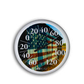 13.25" Dial Thermometer w/ American Barn