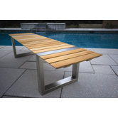 Boca Teak and Stainless Steel Picnic Bench