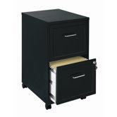 Home Office 18" Deep 2 Drawer Vertical Mobile File Cabinet
