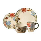 Everyday Garden Butterflies 16 Piece Dinnerware Set