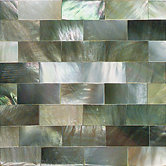 Ocean Jewels 2" x 2" Running Board Accent Tile in Black Lip