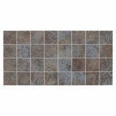 Continental Slate 12" x 24" Mosaic in Tuscan Blue