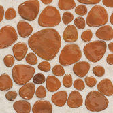 Glass Pebbles 10" x 10" Decorative Accent in Terra Cotta