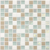 Coastal Keystones 1" x 1" Mosaic Tile in Trade Wind
