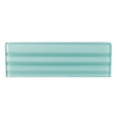 Molten Glass 4" x 12" Chair Rail in Aqua Mist