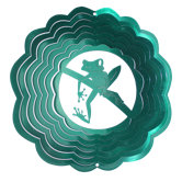 Green Frog Wind Spinner
