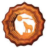 Copper Wolf Wind Spinner