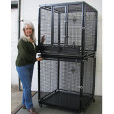 Welded Wire Kennel with Swing Out Feeder