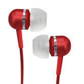 Jammerz Platinum High-Performance Isolation Stereo Earphones in Red