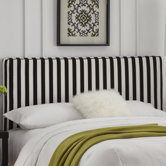 Striped Upholstered Headboard