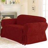 Soft Suede Loveseat Slipcover