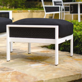 Parkview Woven Ottoman with Cushion